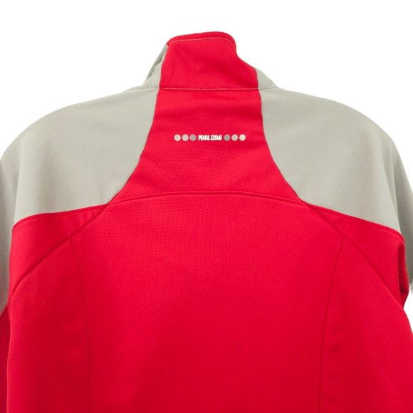 Pearl Izumi Full Zip Cycling Jacket Womens Size M Thumb Loop Sleeves Gray Red - Picture 13 of 16